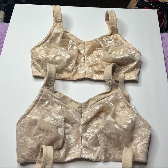 3 Wacoal Full-Coverage Unlined Full Coverage Bra Bundle Lot 34F 34DDD 85276 - Picture 2 of 7